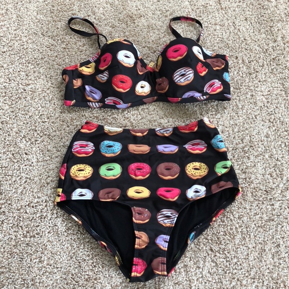 Modcloth Other - EUC High Dive by ModCloth DONUT 🍩 bikini Sz S